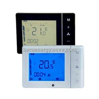 Wall Mounted Touch Screen Digital Programmable Fan Coil RS485 Room Thermostat BAC-200