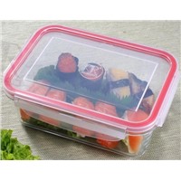 1650ML Rectangular glass food container with PP lid