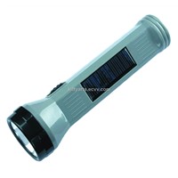 1W Plastic Solar LED Flashlight with AC Plug