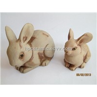 Ceramic Rabbit, Bunny, Animal Figurine