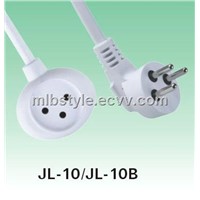 Israel extension cords 3G1.5-2m with white color and multi socket JL-10/JL-10B