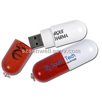 Pill Shape Plastic USB Pendrive-p038