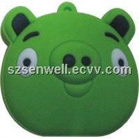 Hot Sell Rubber Pig USB Flash Memory-s018