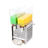 Two Bowls 9L Juice Dispenser Machine With Spraying, Commercial Cooling & Heating Juice Machine