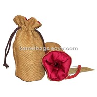 Jute Bag (KM-JTB0006), Jewelry Bag, Gift Bag, Promotion Packing Bag