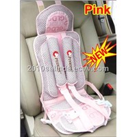 Portable Baby Kid Toddler Car Safety Secure Booster Seat Cover Harness Cushion-Pink