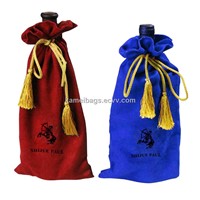 Wine Bag(Km-Veb0050), Bottle Bags, Velvet Bag, Gift Bag, Drawstring Bags, Promotiion Packing Bags,