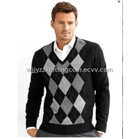 Jacquard Sweater Wool Cashmere Pullowver Sweater Shirt