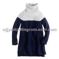 Kids Sweater Dress Turtleneck Pullover Dress
