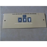 membrane switch with embossed key