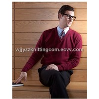 Men Cashmere Business Sweater Pullover Cardingan Woolen Cotton