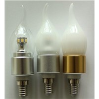 6W beautiful led candle bulbs silver/gold high power candle lamp