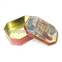 8 sides tin cans Gift tins  Food tins Metal tins boxes from Marshallom