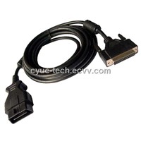 CY-DC054, Car Diagnostic Cable,DB25P Female +Magnet Ring TO OBD-II Male