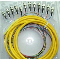 FC/UPC 12 Cores Singlemode 0.9  Bundle Pigtail tube 1.5M blue/yellow/red