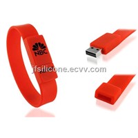 Silicone USB bracelet for promotion
