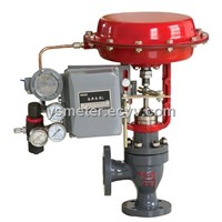 pneumatic angle control valve with smart positioner