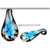Glass Material with Inner Flower Glass Pendant for a Gift Glass Jewelry Glass Beads