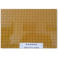3-8mm Amber Wired Patterned Glass with CE&ISO9001