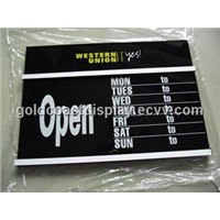 Acrylic open / close signs for Western Union