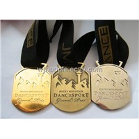 Alloy sports medal, medal with soft enamel, dancing medal