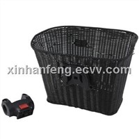 Bicycle Basket, HBK-110, Plastic Rattan Basket