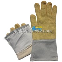 Aramid Fiber Fabric Sewed 350 Centigrade Degree Heat Resistance Work Gloves BGKH002