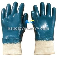 Heavyduty Cotton Jersey Shell With Nitrile Smooth Coated Work Gloves BGNC202