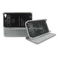 Sliding and Standing Bluetooth Keyboard Case for iPhone 4/4S