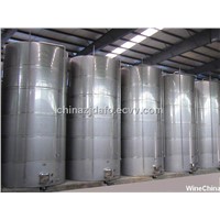 Stainless steel outdoor beverage processing storage vessels