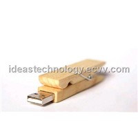Creative Clip Wooden USB Flash Drive