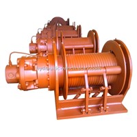 drilling rig hydraulic winch with groove