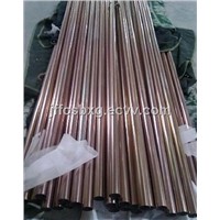 high quality rose gold mirror surface stainless steel round pipe and tube