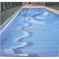 gradual glass pool mosaic