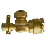 Brass angle ball valve with lock