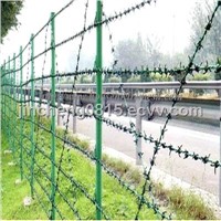 High Galvanized Iron Barbed Wire Fencing
