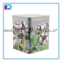 metal square tea storage tins /XL-2007