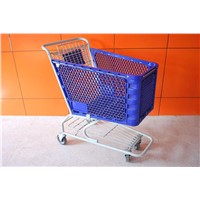 supermarket equipment plastic shopping cart trolley (YRD-S125L)