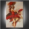 Portrait Oil Painting of Sexy Dancing Woman