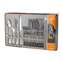 24 Pcs Stainless Steel Dinnerware Set, Knife, Fork Spoon and Tea Spoon