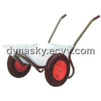 Russian Style Double Wheels Galvanized Wheelbarrow-WB6407