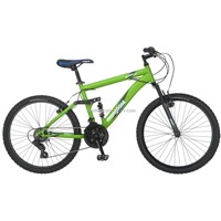 2013 Hot Sale 24-Inch Boy's Matte Green Full-Suspension  Mountain bike