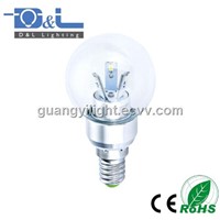 3W SMD LED Candle Bulb E14 Global shape Glass Clear cover