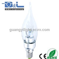 3W SMD LED Candle Lamp E14 Glass Clear cover