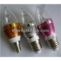 5Pcs/lot E14 3W Led High Brightness Home Office High Power LED Bulb Lamp Candle Light Energy Saving