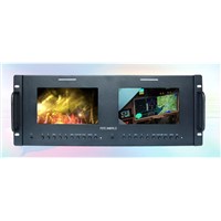 7&amp;quot;x2 dual rack mount monitor with hdmi input&amp;amp;output for broadcast