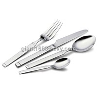 Dinner Fork, Embossed Porcelain Tableware Set, Stainless Steel Flatware, Cutlery