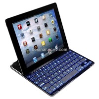 For iPad Aluminum Bluetooth Keyboard Case With Back Light