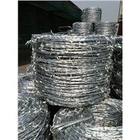 Hot dipped galvanized barbed wire, 70g/m2 zinc coated security galvanized barbed wire