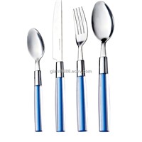 Hot sale PS Plastic Handle, Portable Cutlery Set,SS Cutlery